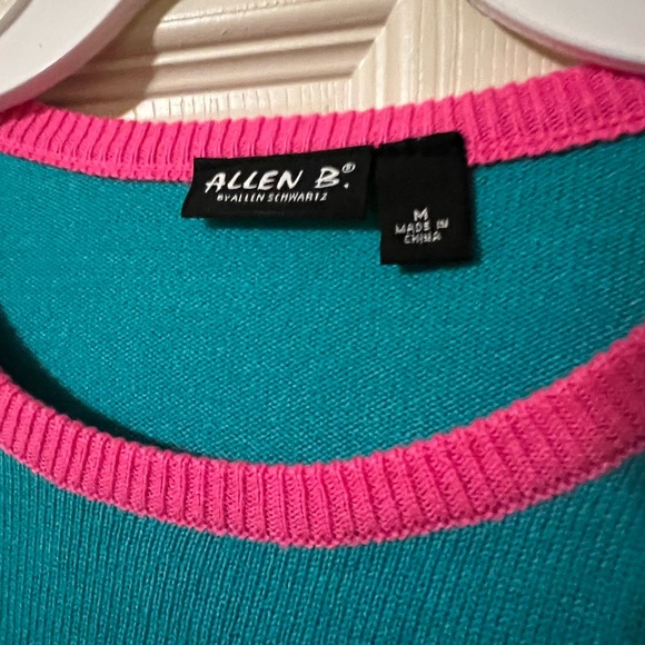 Allen B. Colorblock Colorful Sweater Women Medium JCPENNEY - Picture 2 of 3
